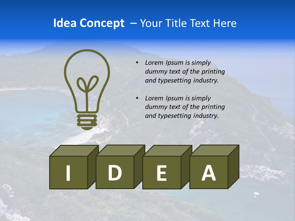 Beach Sand Island PowerPoint Template