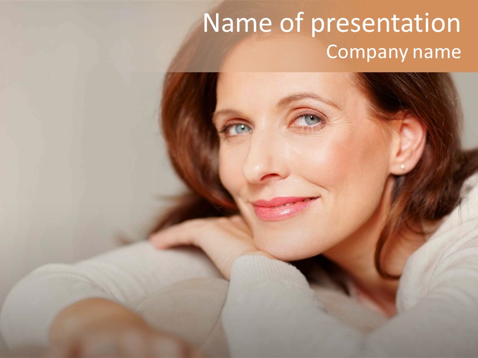Woman Low Optic PowerPoint Template