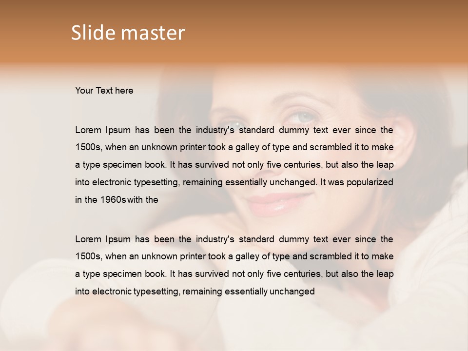 Woman Low Optic PowerPoint Template