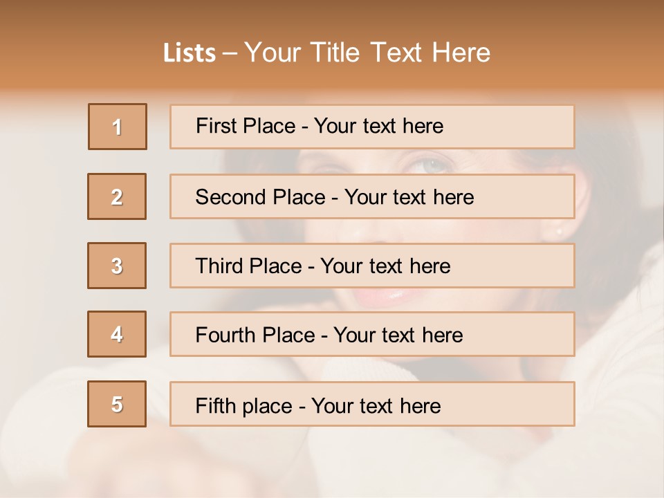 Woman Low Optic PowerPoint Template