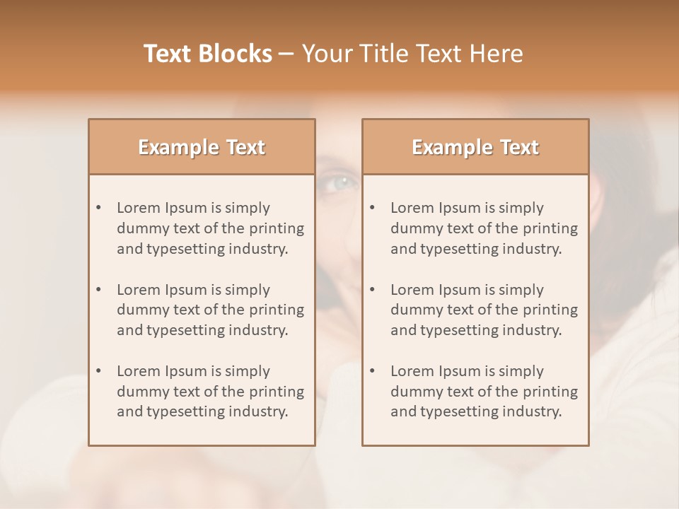 Woman Low Optic PowerPoint Template