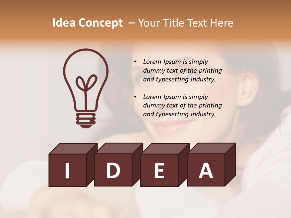 Woman Low Optic PowerPoint Template