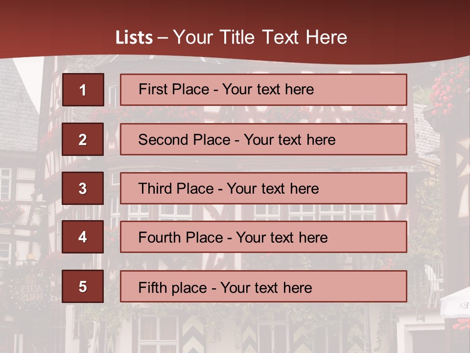 Rhinelandpalatinate Mittelrheintal Bacharach PowerPoint Template