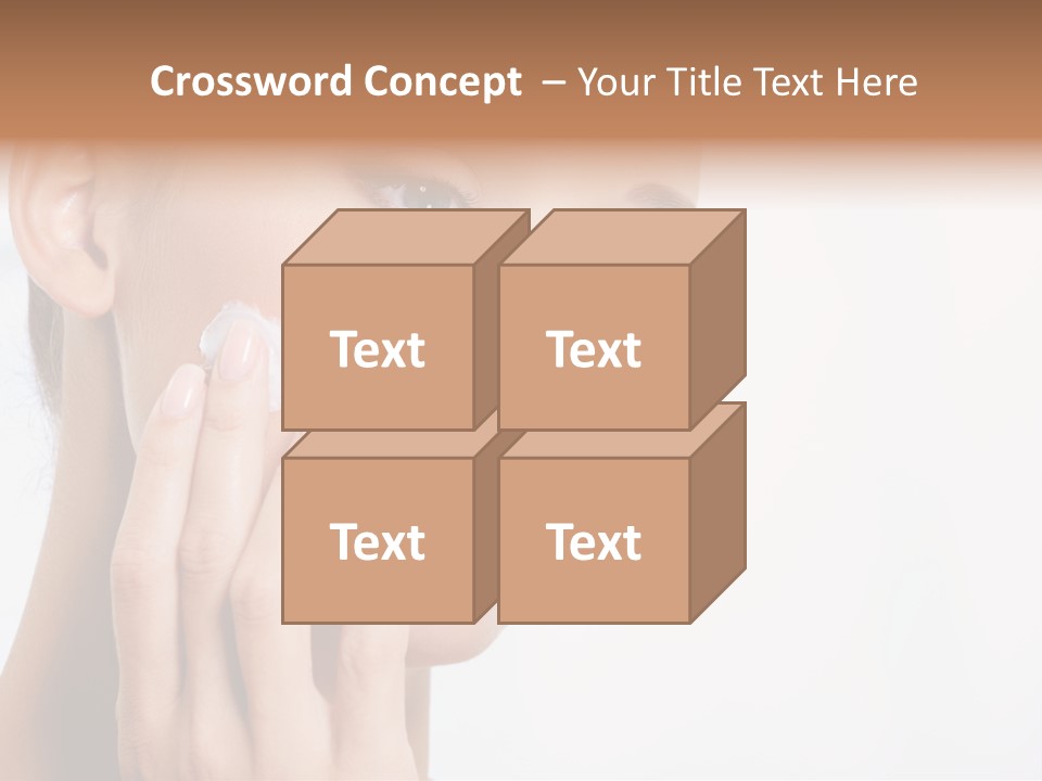 Isolated Girl Cosmetics PowerPoint Template