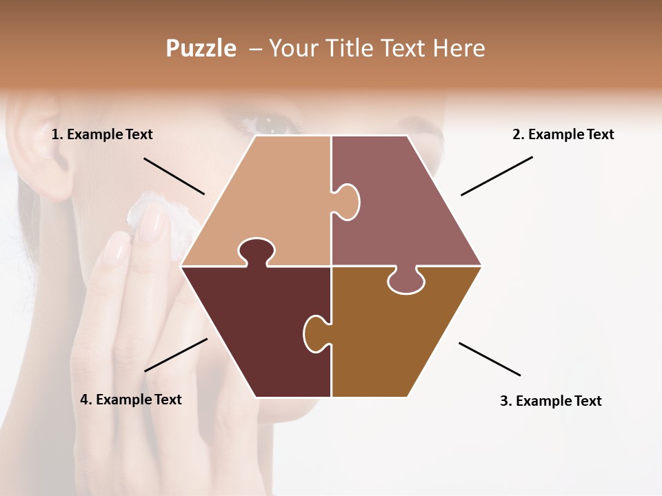 Isolated Girl Cosmetics PowerPoint Template