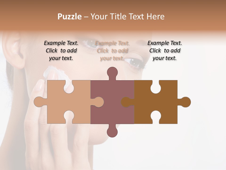 Isolated Girl Cosmetics PowerPoint Template