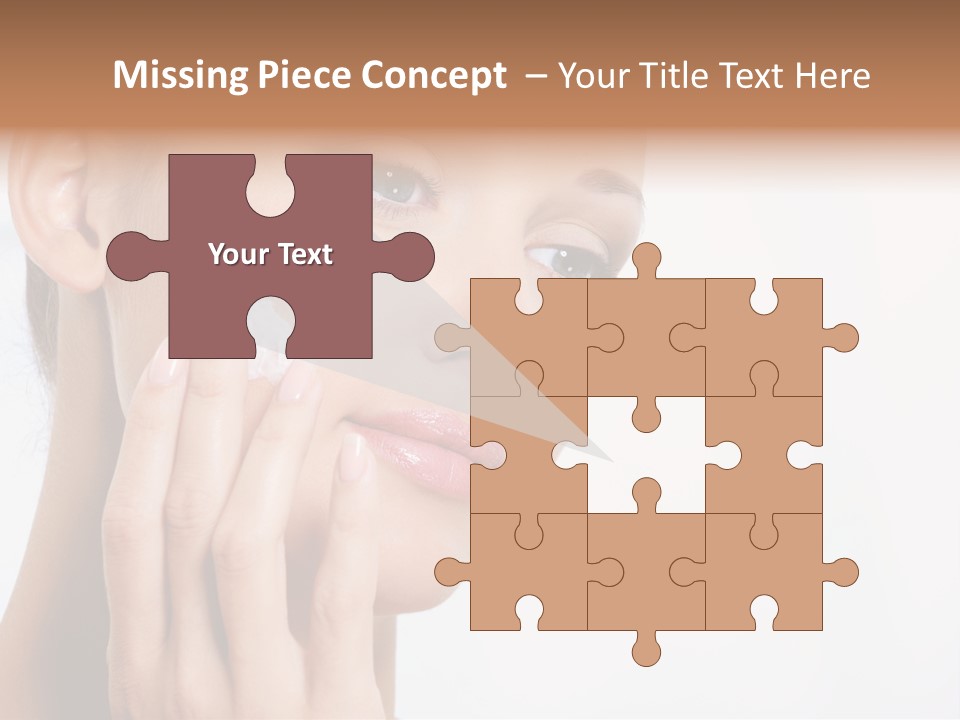 Isolated Girl Cosmetics PowerPoint Template