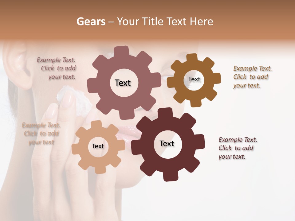 Isolated Girl Cosmetics PowerPoint Template