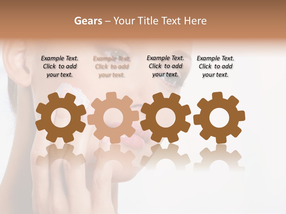 Isolated Girl Cosmetics PowerPoint Template