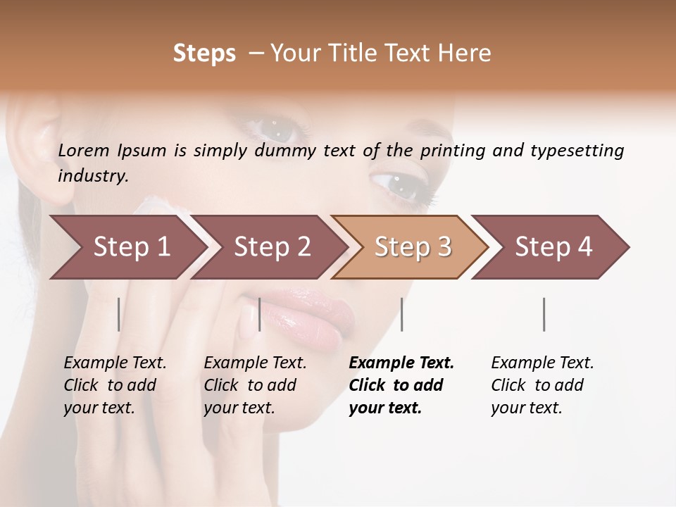 Isolated Girl Cosmetics PowerPoint Template