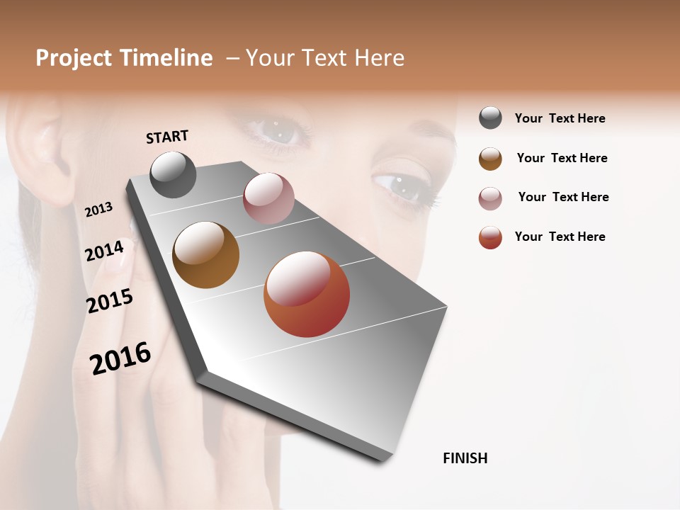 Isolated Girl Cosmetics PowerPoint Template