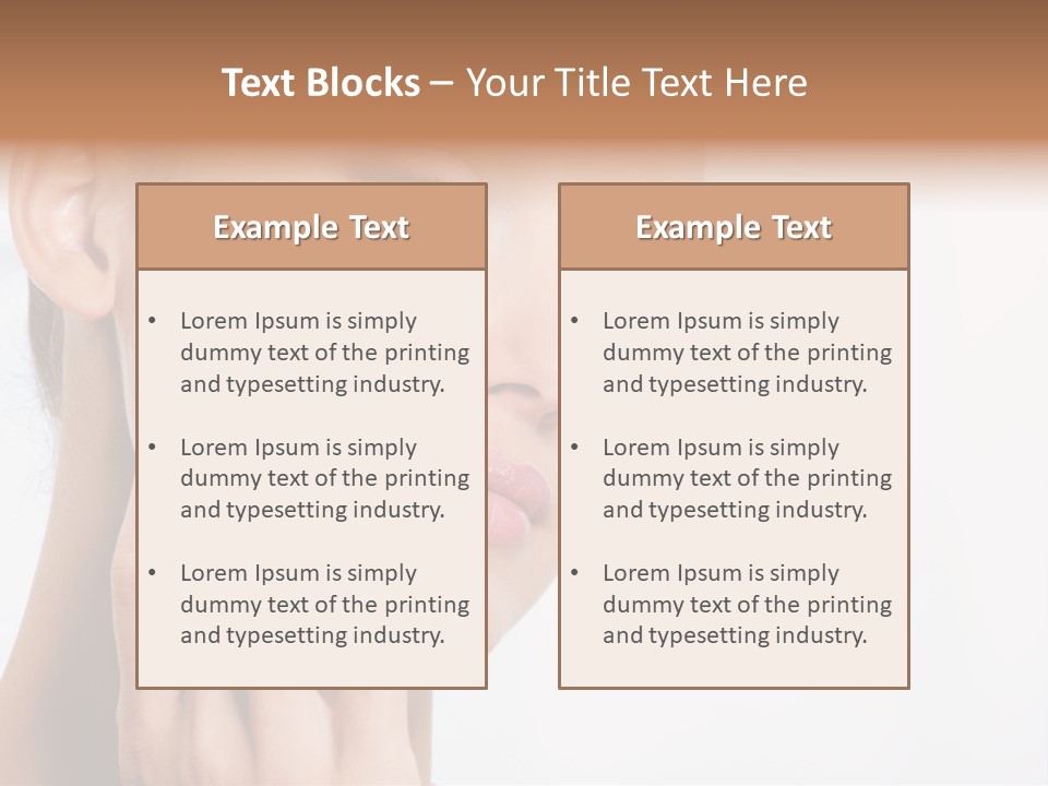 Isolated Girl Cosmetics PowerPoint Template