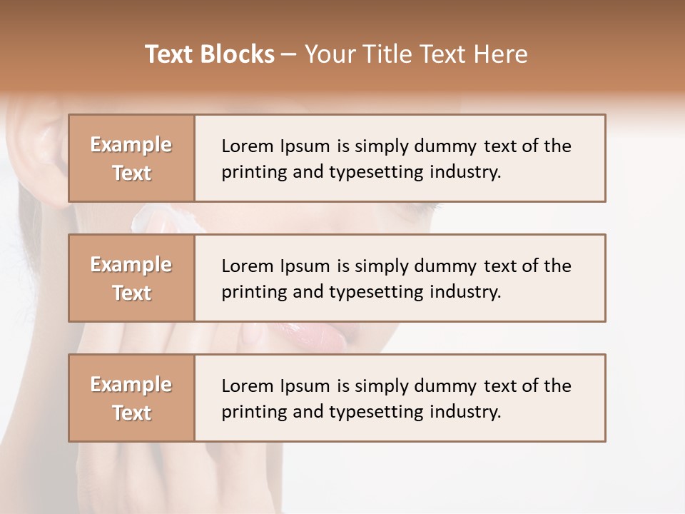 Isolated Girl Cosmetics PowerPoint Template