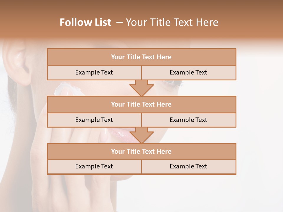 Isolated Girl Cosmetics PowerPoint Template