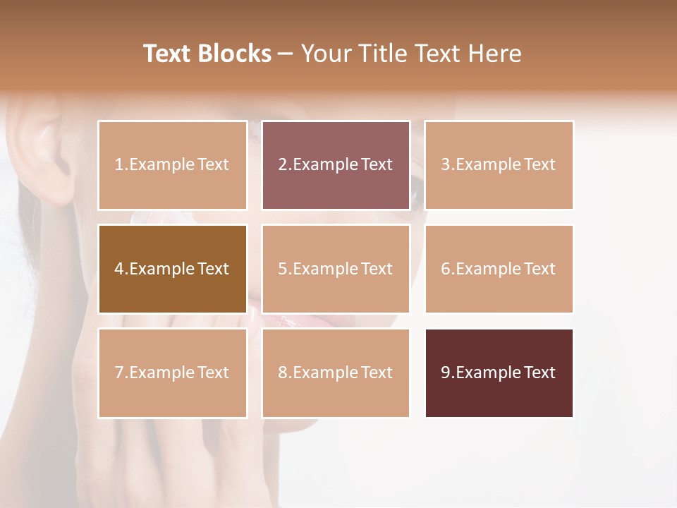 Isolated Girl Cosmetics PowerPoint Template