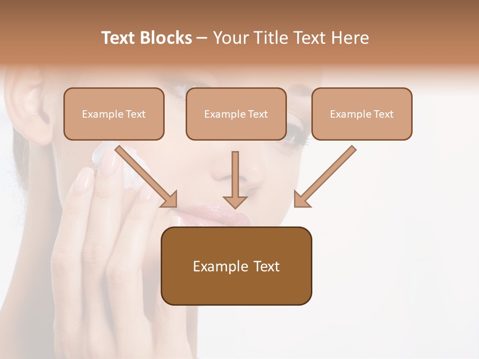Isolated Girl Cosmetics PowerPoint Template