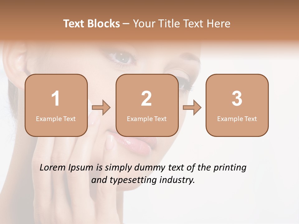 Isolated Girl Cosmetics PowerPoint Template