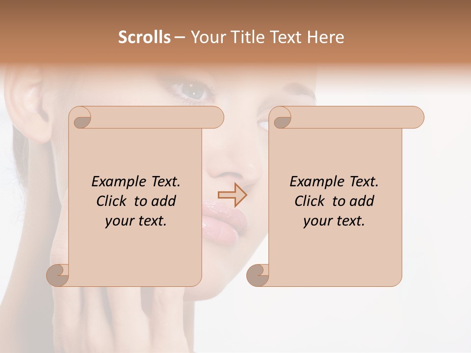 Isolated Girl Cosmetics PowerPoint Template