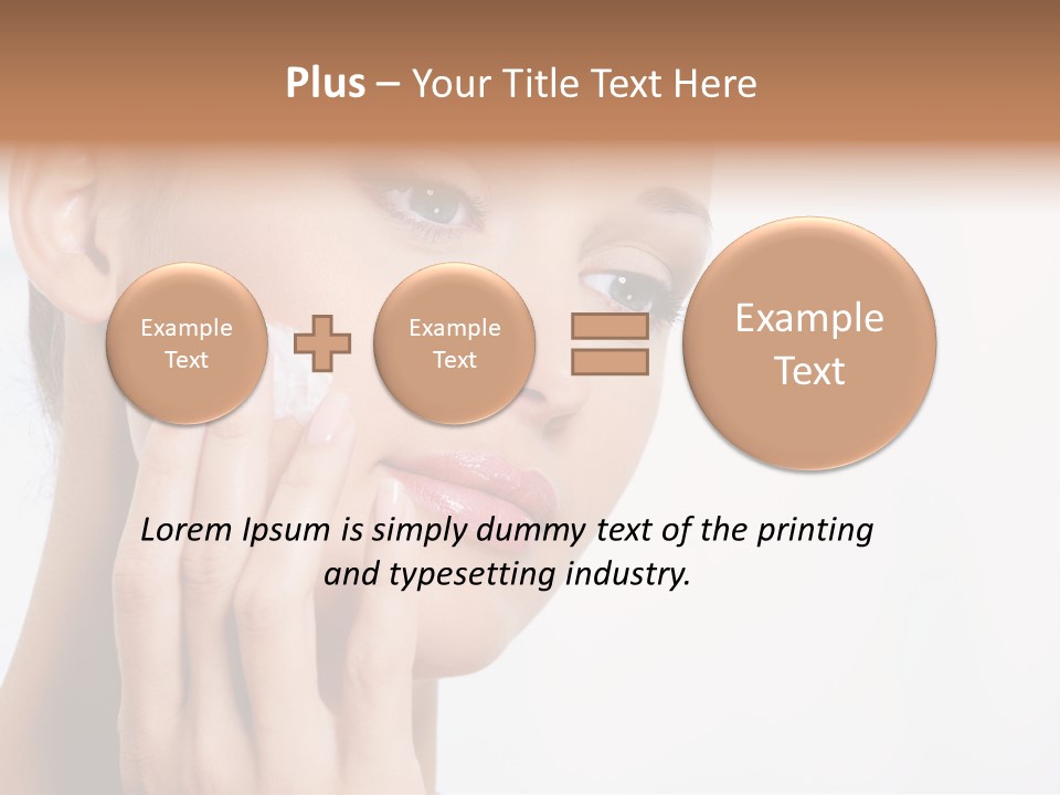 Isolated Girl Cosmetics PowerPoint Template