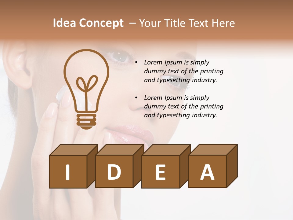 Isolated Girl Cosmetics PowerPoint Template