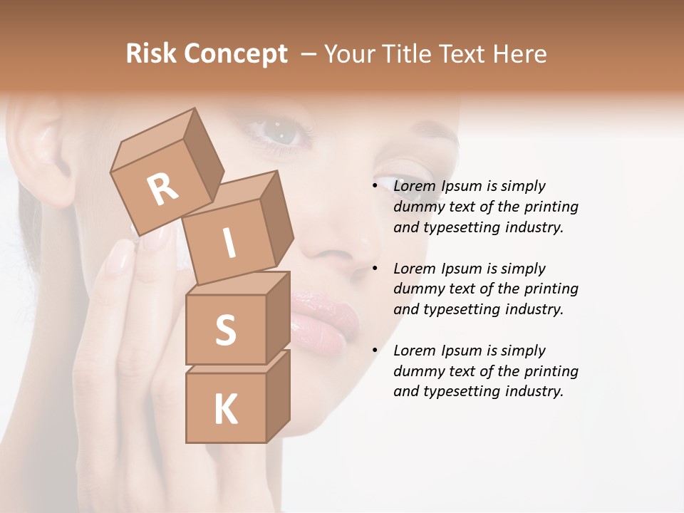 Isolated Girl Cosmetics PowerPoint Template