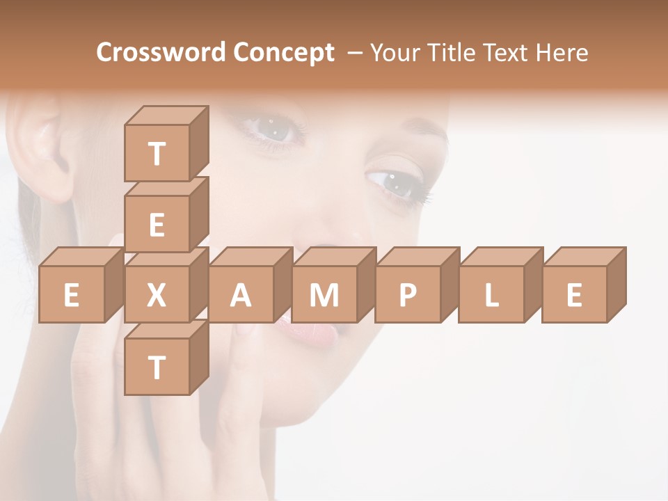 Isolated Girl Cosmetics PowerPoint Template