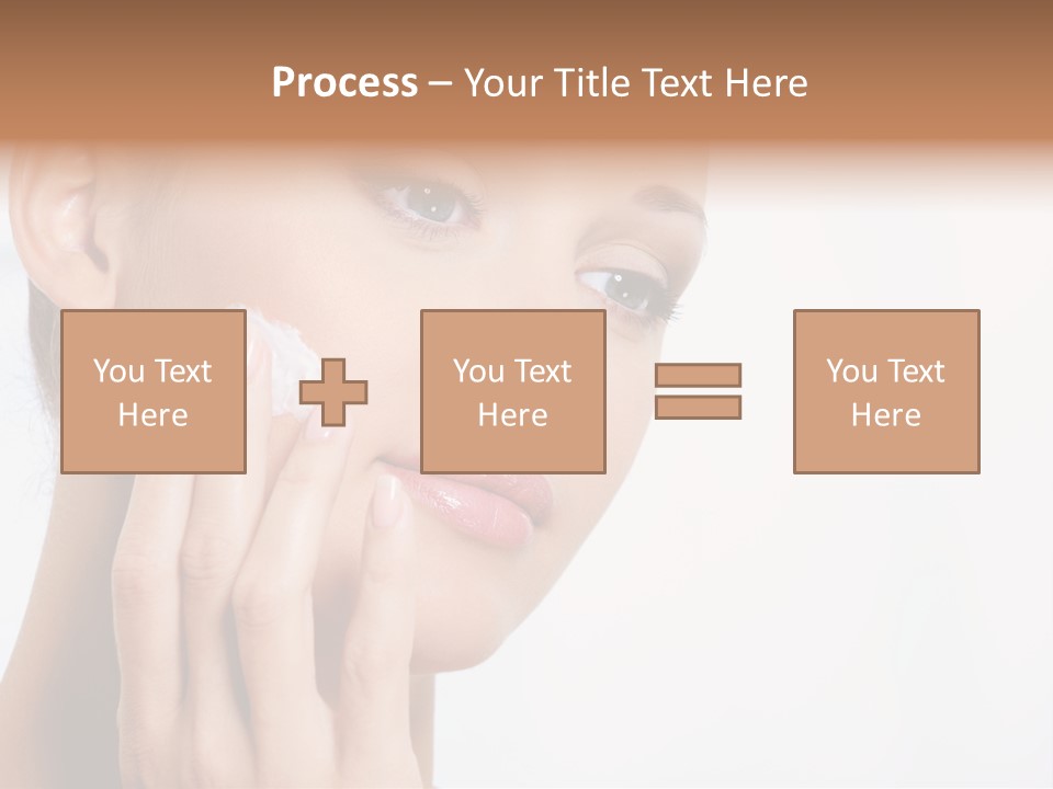 Isolated Girl Cosmetics PowerPoint Template