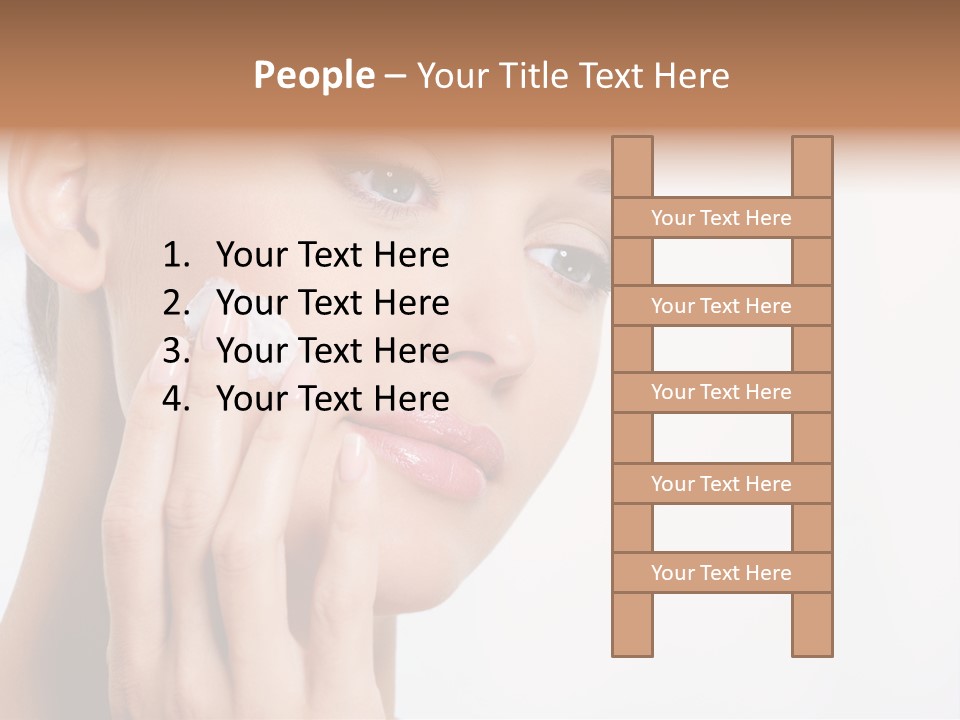Isolated Girl Cosmetics PowerPoint Template