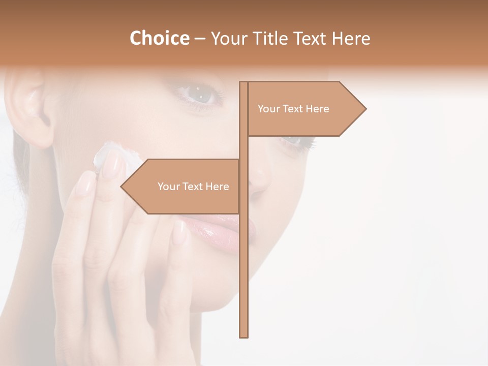 Isolated Girl Cosmetics PowerPoint Template