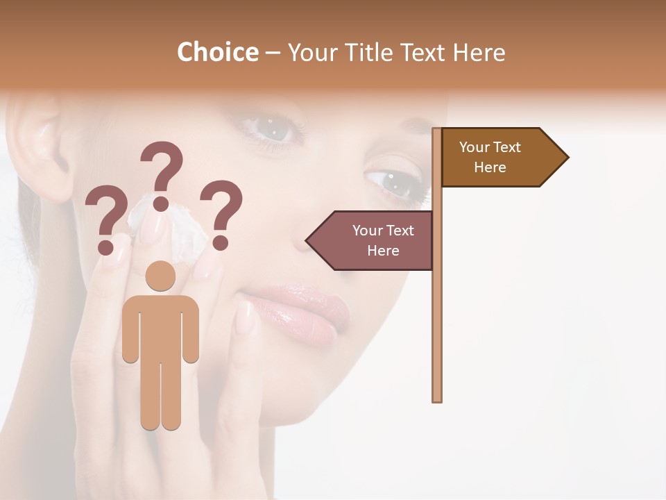 Isolated Girl Cosmetics PowerPoint Template