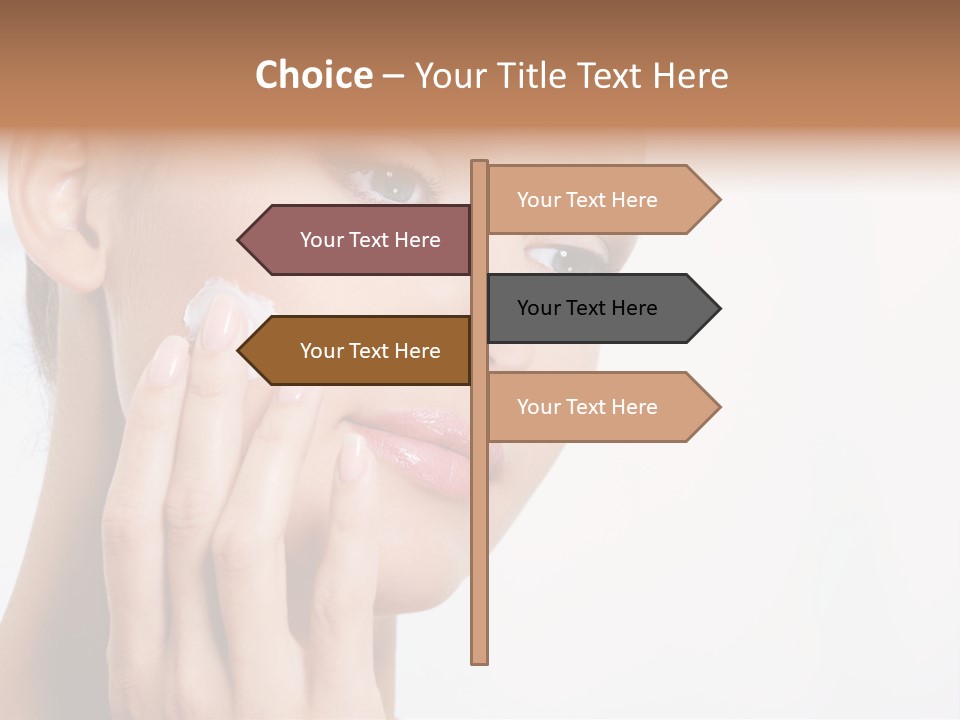 Isolated Girl Cosmetics PowerPoint Template