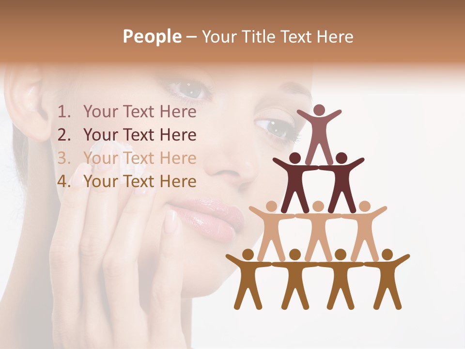 Isolated Girl Cosmetics PowerPoint Template