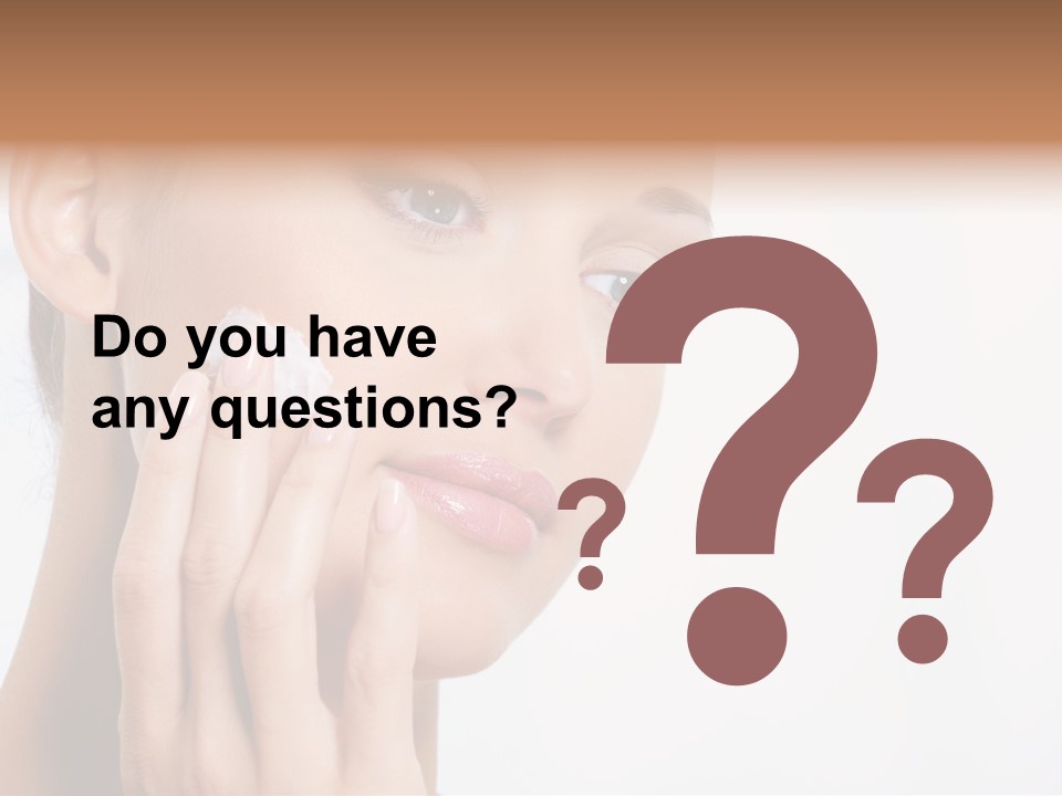 Isolated Girl Cosmetics PowerPoint Template