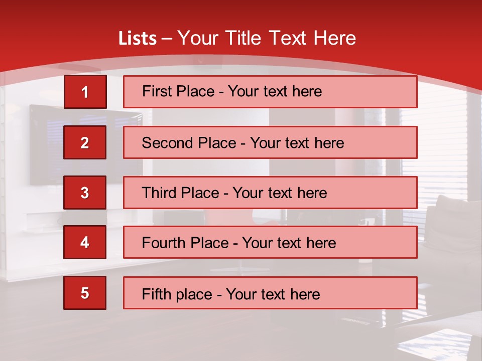 Ceiling Table Lcd PowerPoint Template
