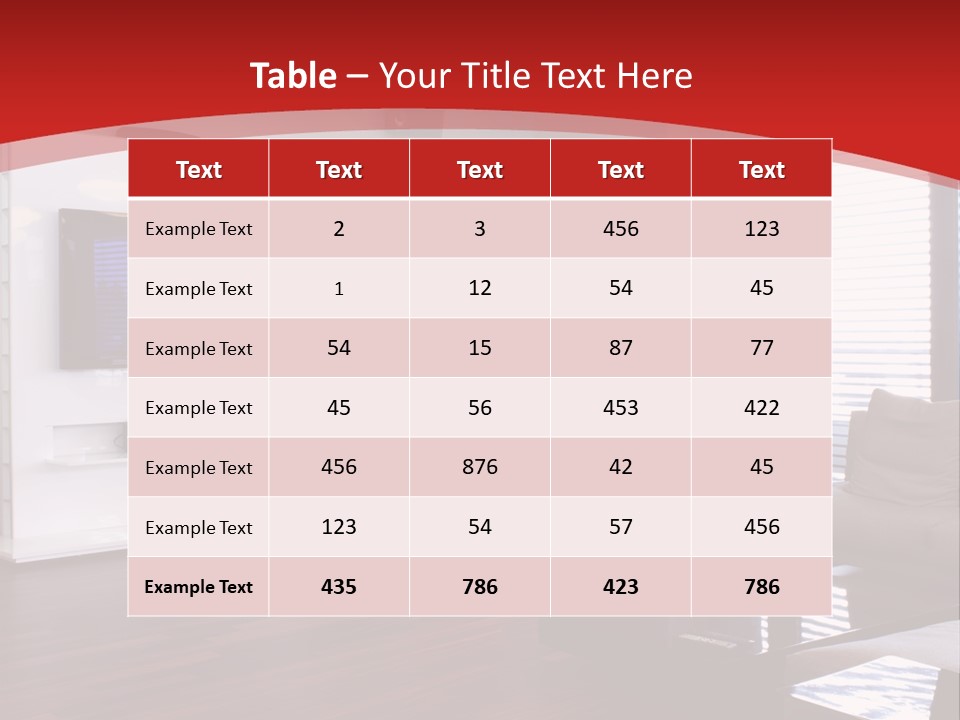 Ceiling Table Lcd PowerPoint Template