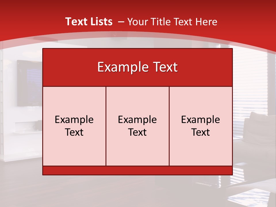 Ceiling Table Lcd PowerPoint Template