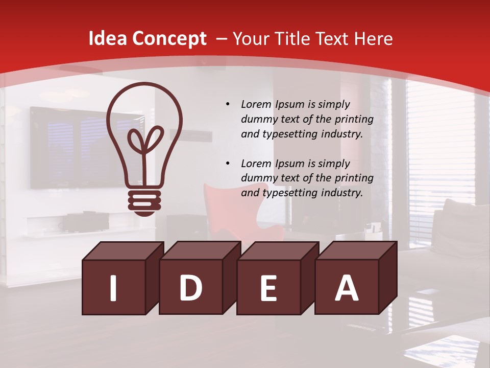 Ceiling Table Lcd PowerPoint Template