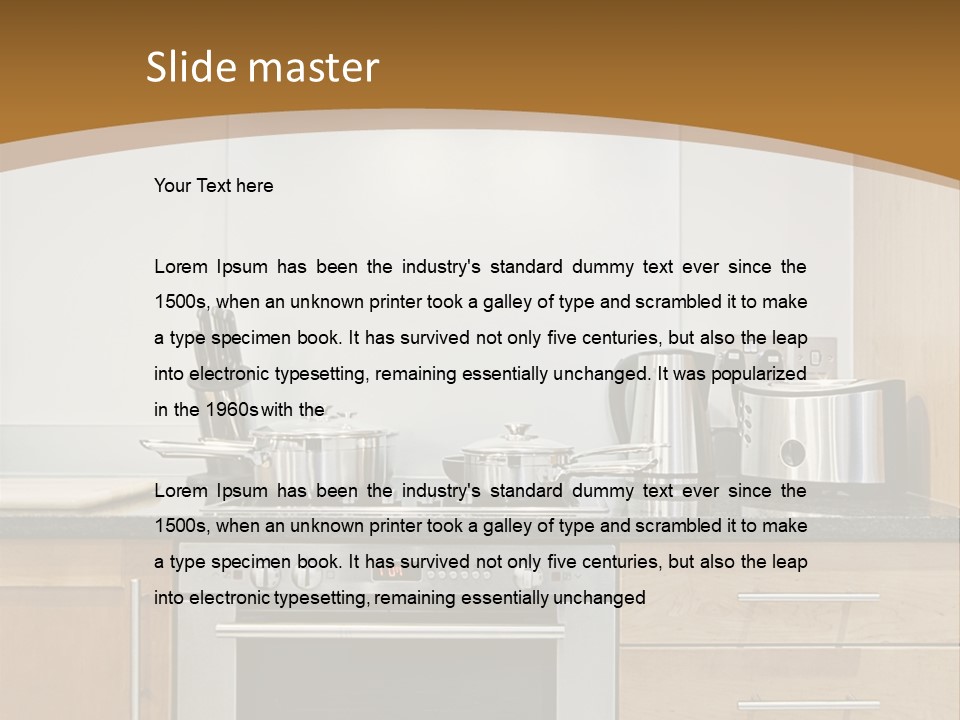 Apartment Handle Oven PowerPoint Template