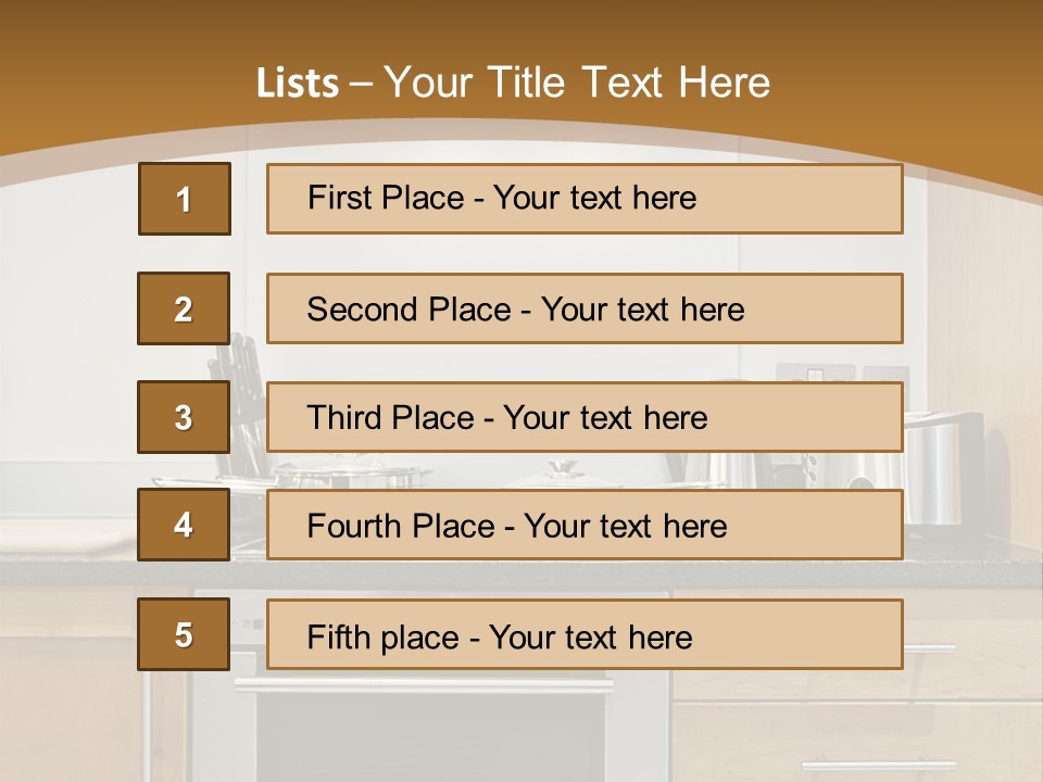 Apartment Handle Oven PowerPoint Template