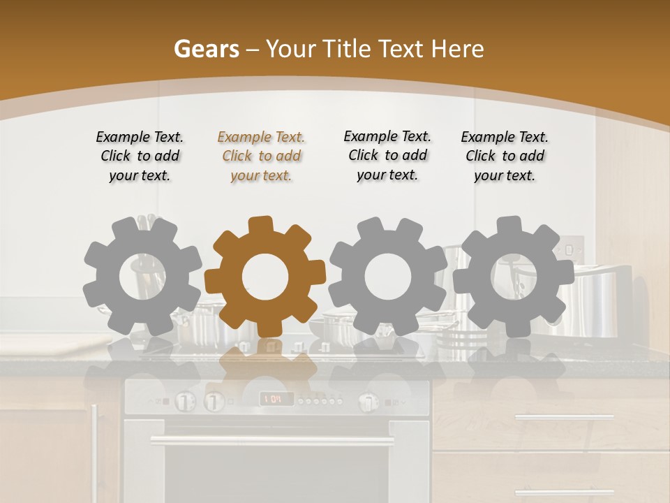 Apartment Handle Oven PowerPoint Template