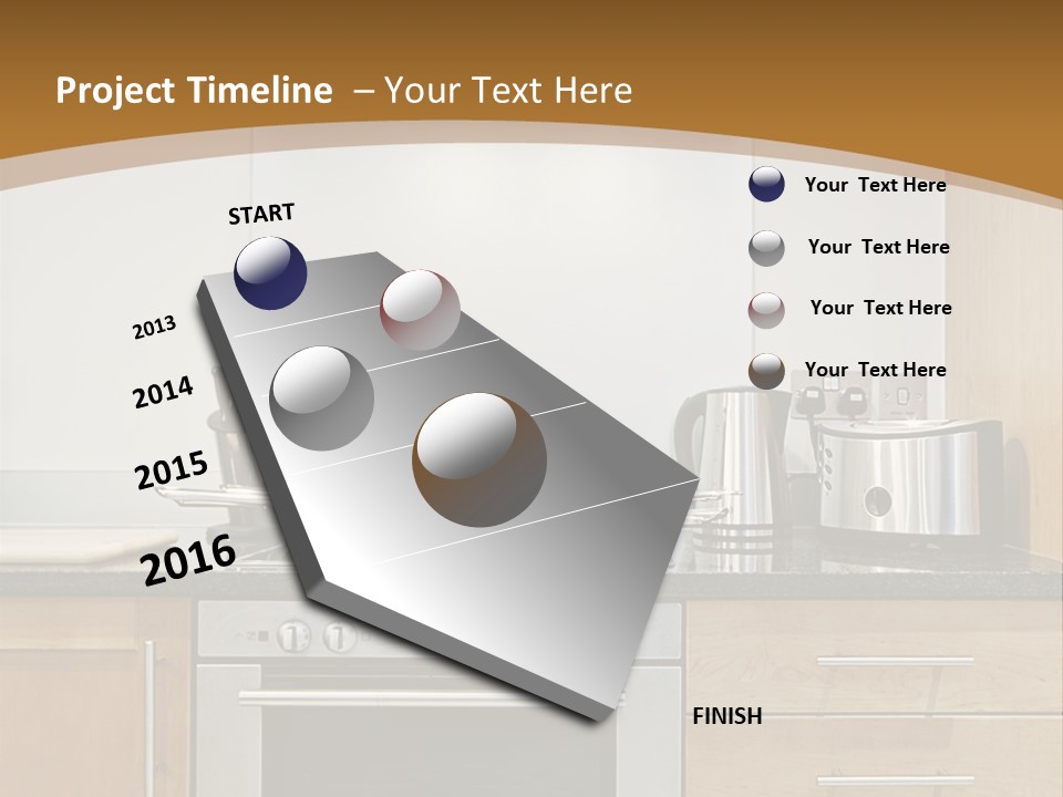 Apartment Handle Oven PowerPoint Template