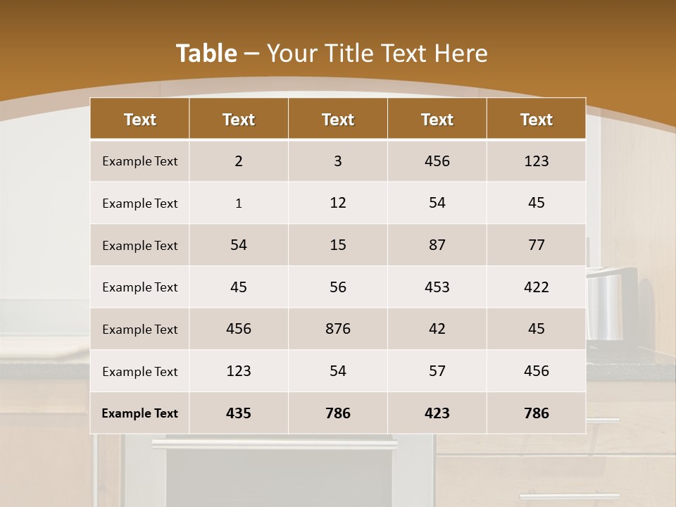 Apartment Handle Oven PowerPoint Template