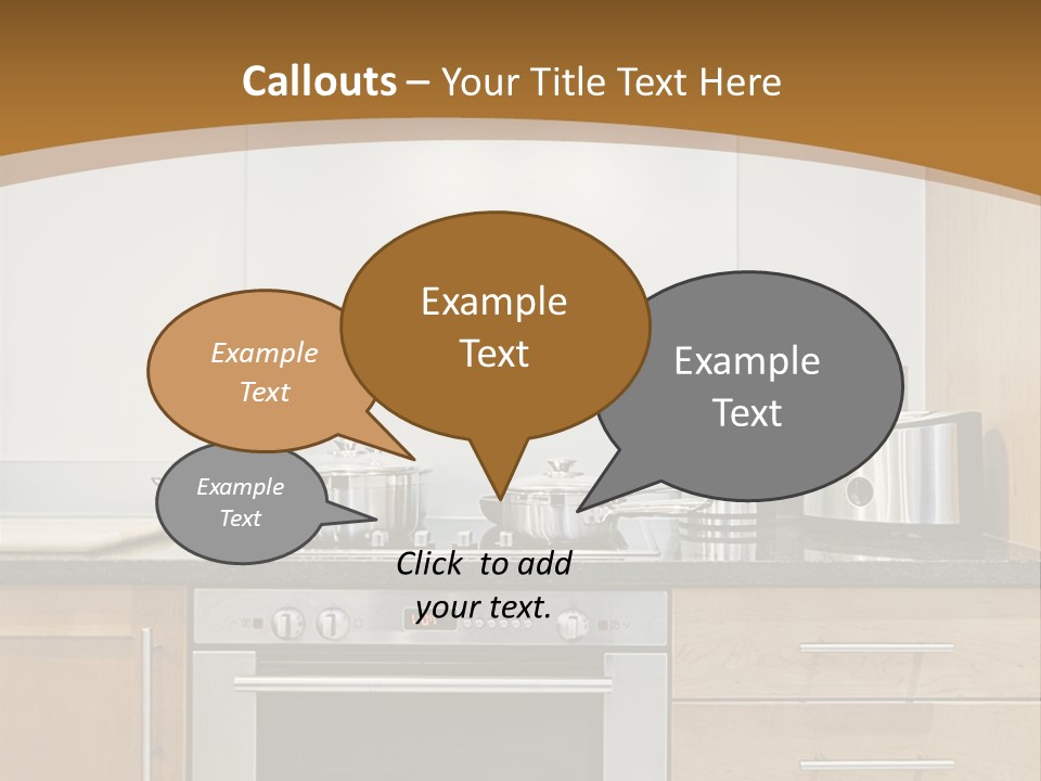 Apartment Handle Oven PowerPoint Template