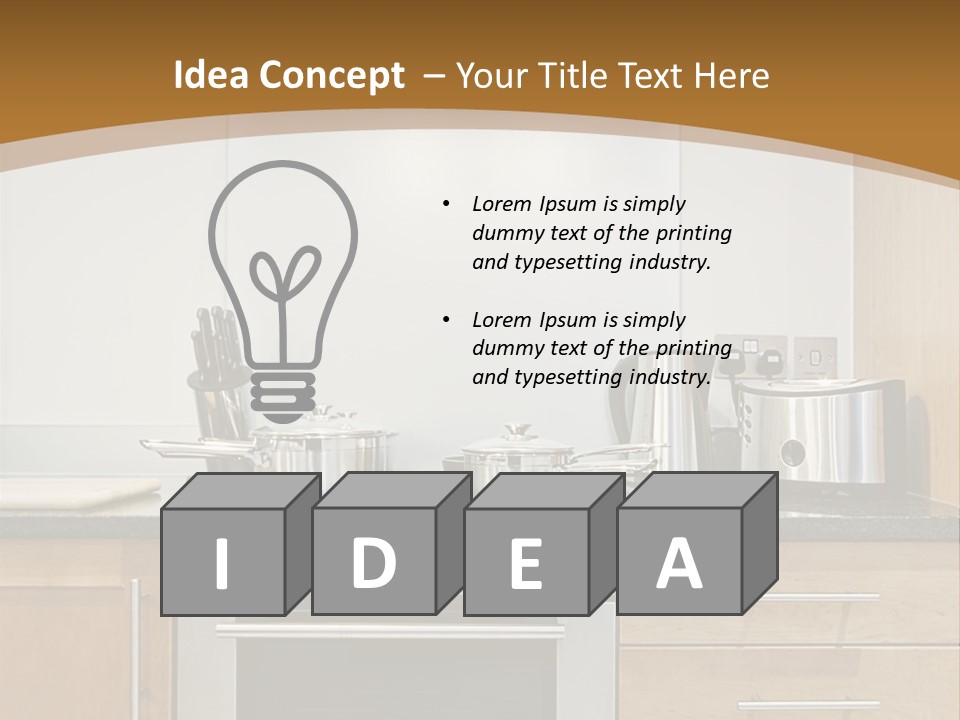 Apartment Handle Oven PowerPoint Template