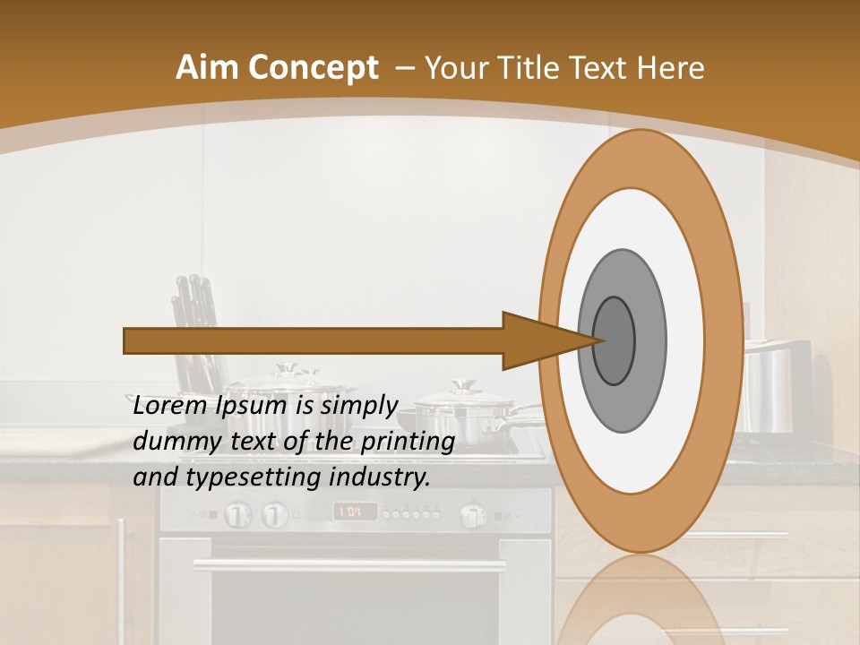 Apartment Handle Oven PowerPoint Template
