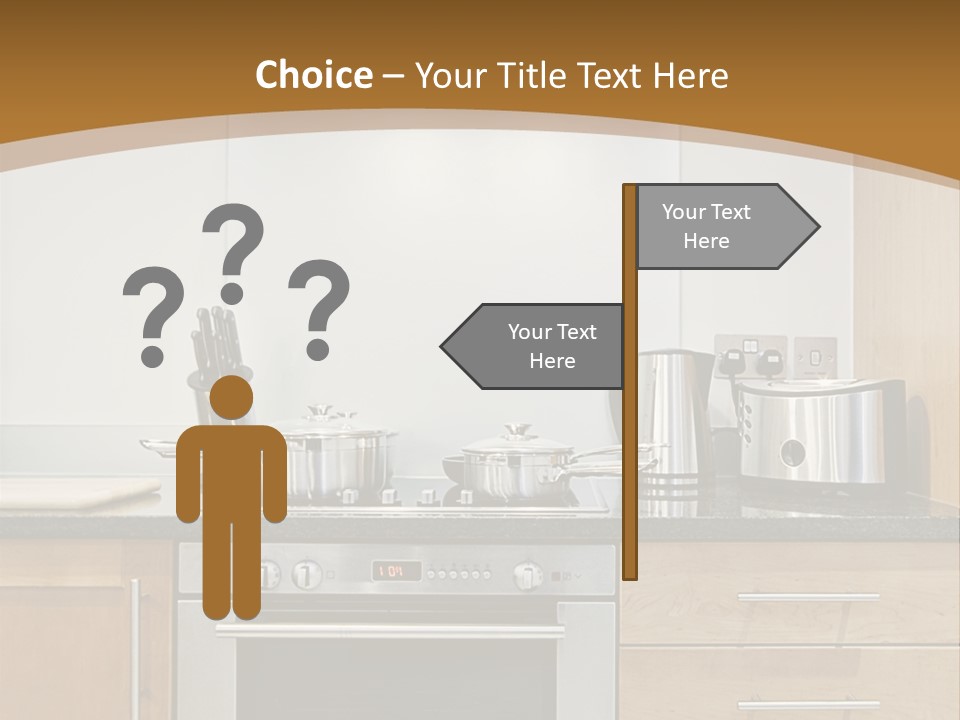 Apartment Handle Oven PowerPoint Template