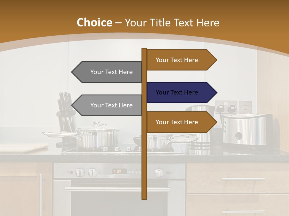 Apartment Handle Oven PowerPoint Template