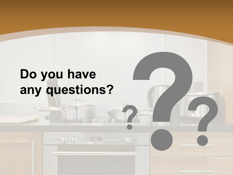 Apartment Handle Oven PowerPoint Template