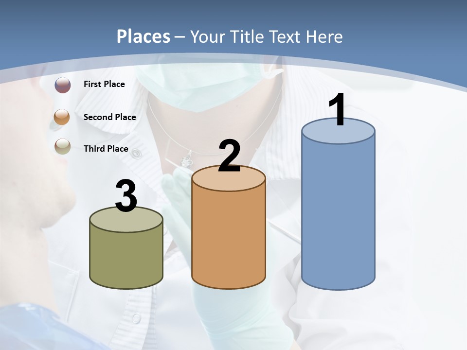 Clinic Caucasian Mask PowerPoint Template