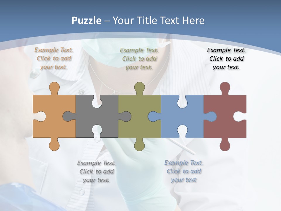 Clinic Caucasian Mask PowerPoint Template